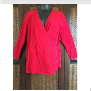 MICHAEL KORS - FAUX WRAP WITH SIDE RUCHED ZIP 3X